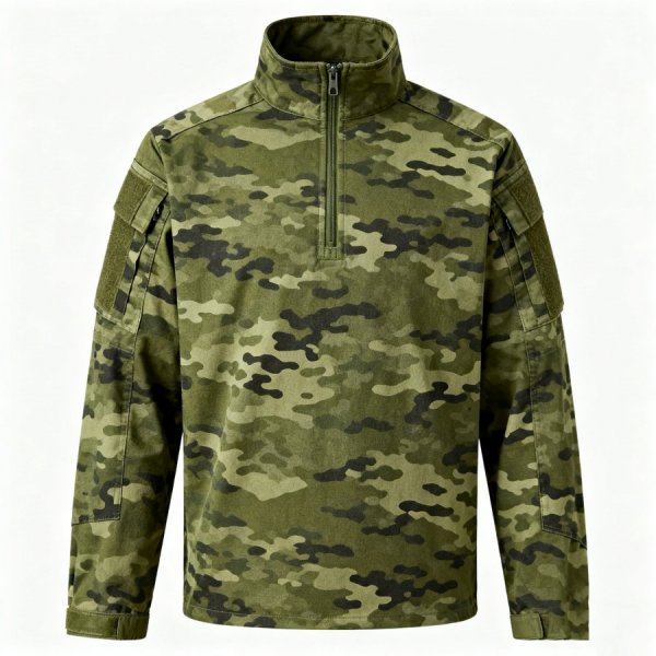 Camouflage Tactical Half-Zip Pullover