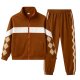 Brown & Cream Argyle Tracksuit