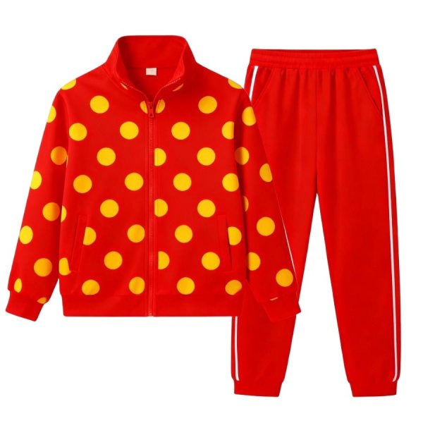 Red & Yellow Polka Dot Tracksuit