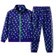 Purple & Green Triangle Print Tracksuit