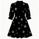 Black Velvet Star Glitter Dress